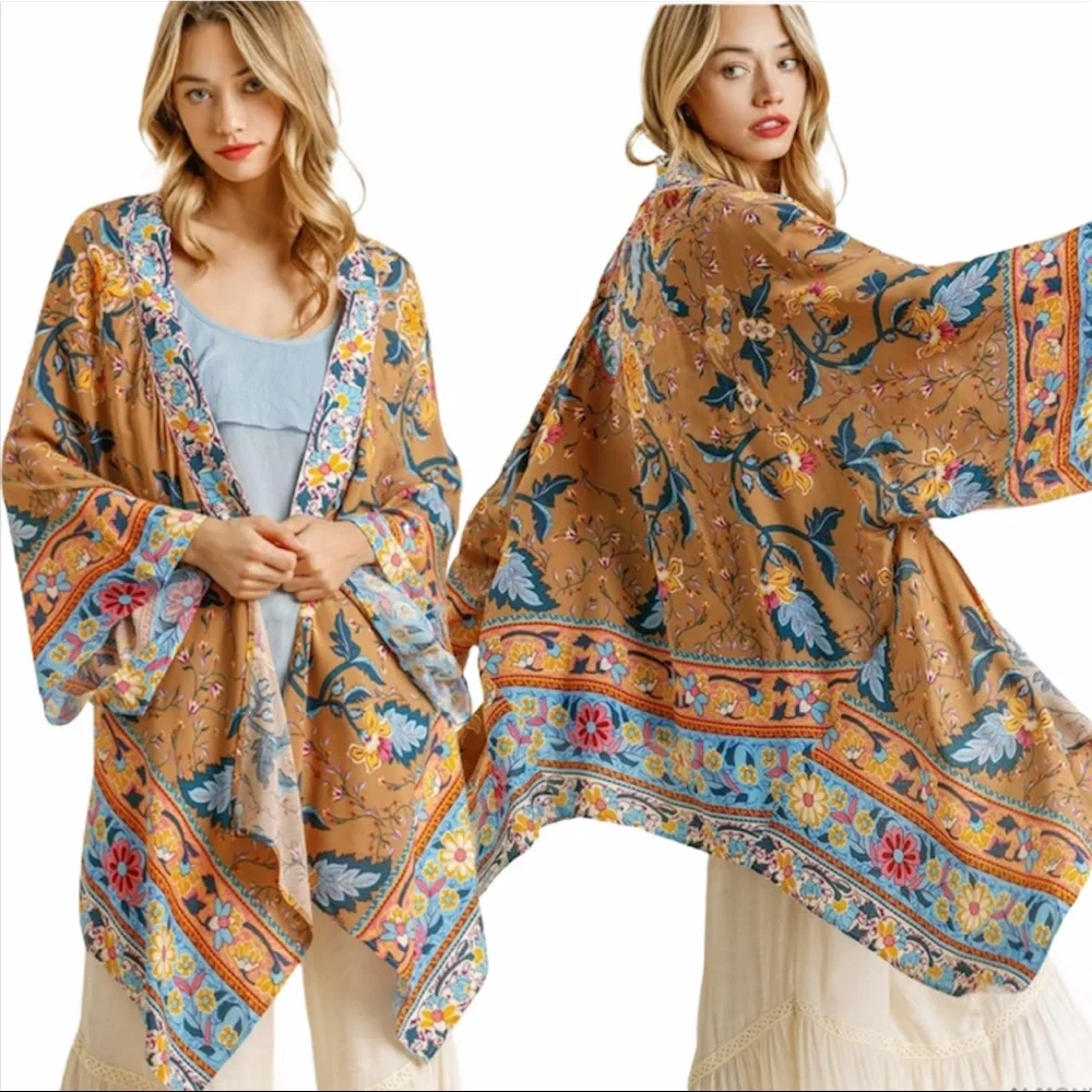Umgee NWT Boutique Kimono Boho Art Deco S M L - Picture 1 of 6